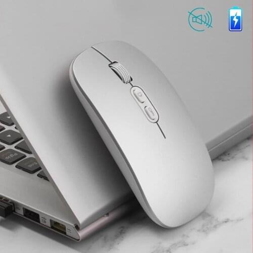 Silent Wireless Mouse Rechargeable Ergonomic Mouse USB Ultra-thin Mice 1600DPI Optical Office Computer Gaming Mause For Laptop