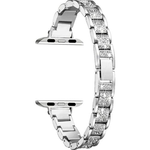 14mm Width Wristband for Apple Watch Band 40mm 44mm 38mm 42mm Women Narrow Stainless Steel Strap iWatch 6 5 4 3 2 1/SE Bracelet