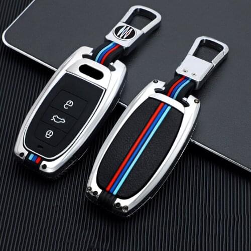 Car Key Case Cover For Audi A6L Q5 Q7 A4L Holder Shell Cover