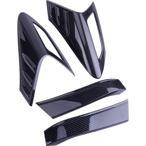 DWCX 4Pcs Carbon Fiber Style Back Lamp Tail Light Cover Trim Fit For Toyota CHR C-HR 2016 2017 2018