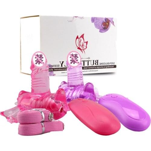 Portable Wearable Female Masturbation Butterfly Dildo Vibrators For Women Vaginal Massage G Spot Stimulation Sex Toys Vibrator