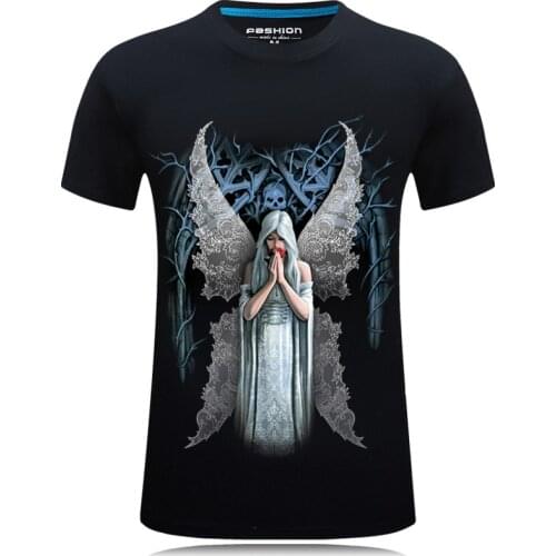 New Fashion Angel Printed 3D T-shirt Men/Women Summer harajuku T shirt 100% Cotton Tops Casual Tees Asian size S-6XL camiseta