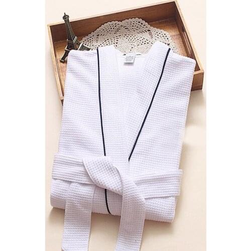 Hot Slae Waffle Cotton Kimono Bathrobe Women Sexy Plus Size Suck Water Bridesmaid Robes female Dressing Gown Autumn Robe Femme