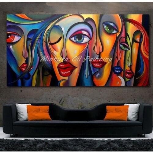 Mintura Art Hand Painted People Sex Girls Oil Painting On Canvas Wall Picture Pop Art Modern Abstract Poster For Home Decoration