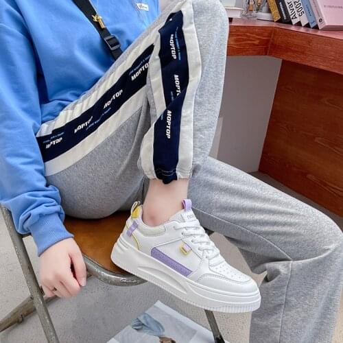 Women Flat Shoes 2021 Fashion Platform White Shoes Women Increase Running Shoes Women Breathable Casual Shoes Zapatos De Mujer