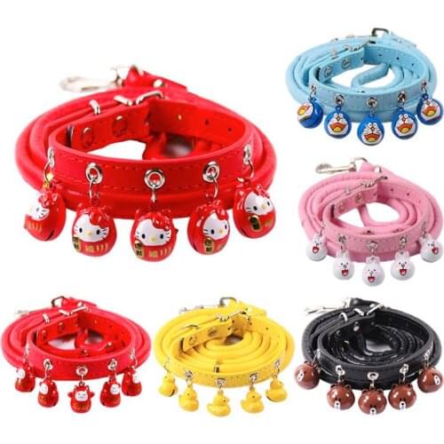 Cute Fashion Pet supplies cat and dog bell dog collar cat collar Teddy small dog big bell cat collar traction rope