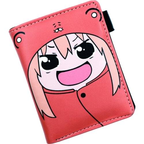 Doma Umaru Colorful Button Wallet of Anime Himouto! Umaru-chan Short Card Holder Purse for Men Women Money Bag