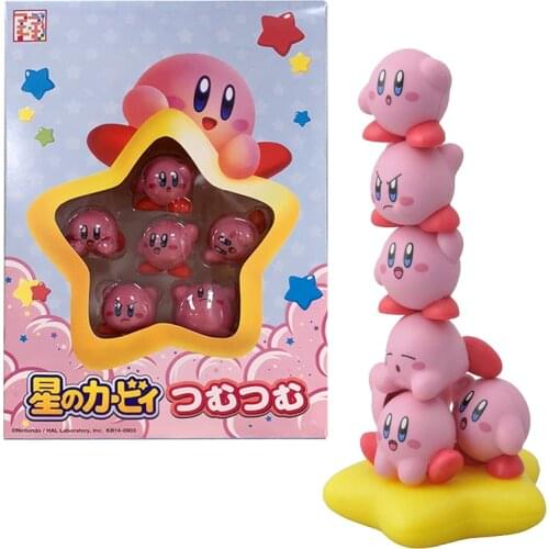 Anime Kirby Roze Kirby Set Waddle Dee Doo Game Karakter Jenga Speelgoed Leuke Gift Voor Kinderen Pop Decoratie Kinderen 'S Gift