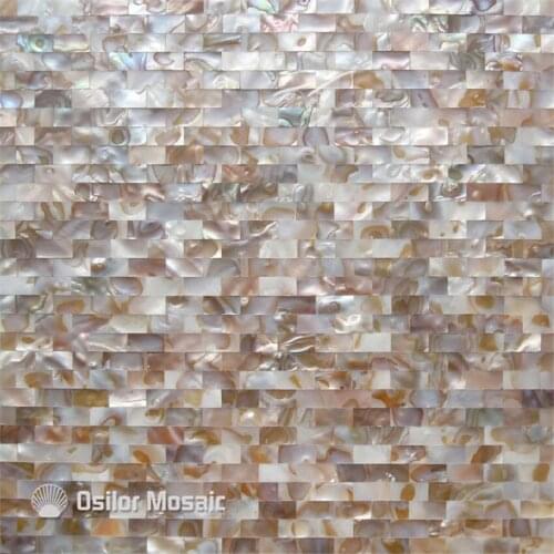 Natural color 100% Chinese freshwater shell seamless mother of pearl mosaic tile for bathroom and kitchen decoration wall tile