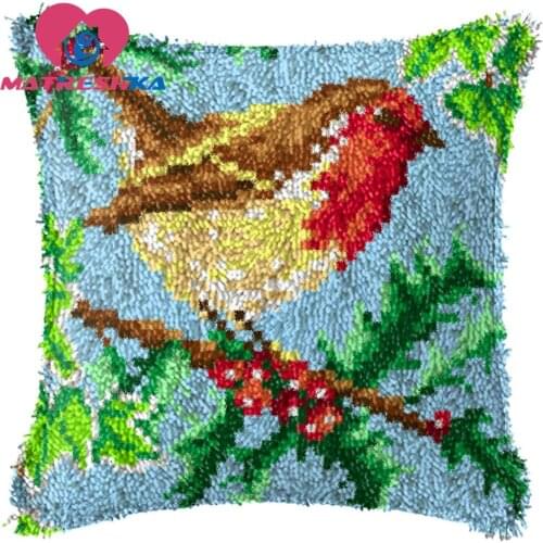 Embroidery pillow cushions cross-stitch pillow latch hook kits embroidery carpet do it yourself carpet embroidery cushions Birds