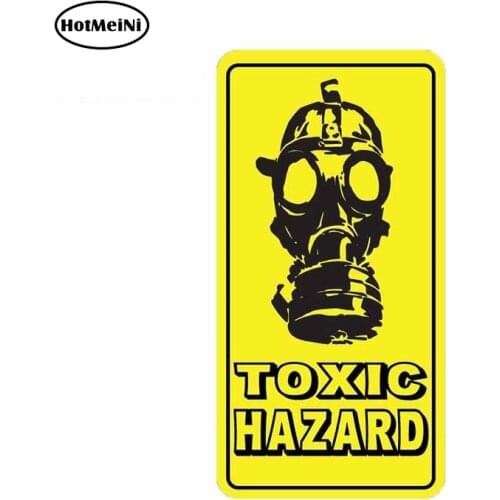 HotMeiNi 13cm x 6.8cm Toxic Hazard Gas Mask Car Sticker Creative Waterproof Decal Door Wall Decor Vinyl Car Assessoires