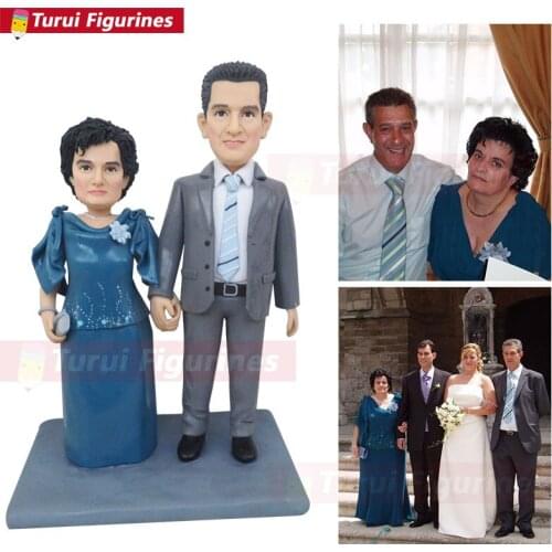 Couple wedding anniversary figurine home decor trend outlet mini statue collections styles polymer clay art figure by Turui Figu
