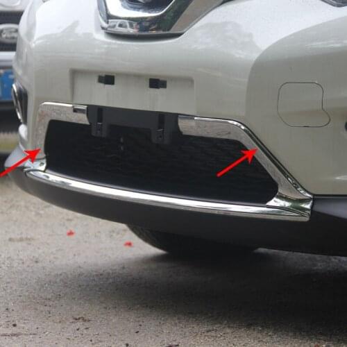 2pcs for Nissan Rogue 2014-2016 x-trail Front grille lower trim Decorative light bar