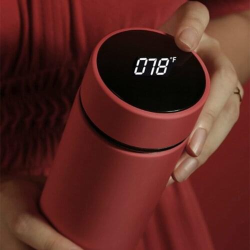 480ml Fahrenheit Temperature Display Smart Thermos Bottle Mug for Tea Coffee Stainless Steel Thermos Water Bottle Customize Logo