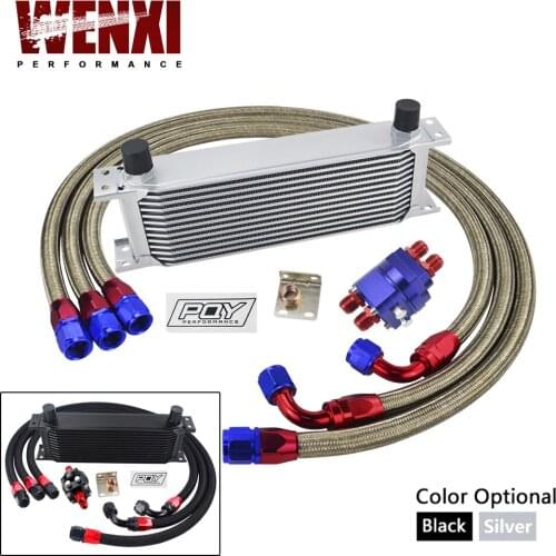 UNIVERSAL 13 ROW AN10 ENGINE TRANSMISS OIL COOLER KIT + FILTER RELOCATION WITH WX STICKER+BOX WX7013+KIT3