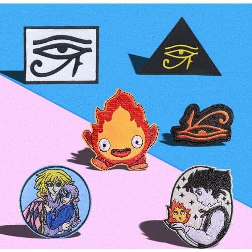 High Quality Japanese anime movie characters Embroidery Patch DIY Applique Sew On Bags Patch Iron On for Clothes Patches