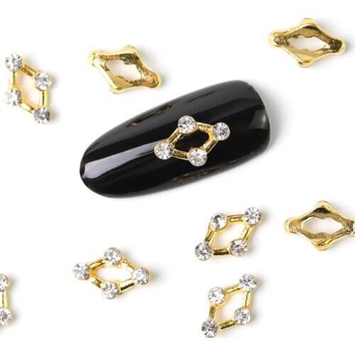 10 pieces diy 3D Moon gemstone rhinestones for Nail Art decorations Design charms alloy manicure jewelry accessories