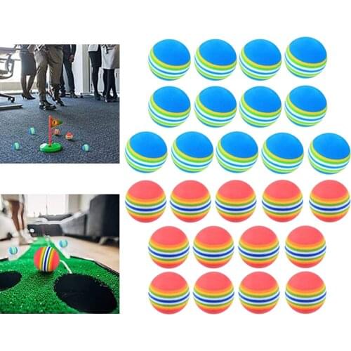 26Pcs EVA Golf Foam Ball Rainbow Training Sponge Balls Training Aids Cats