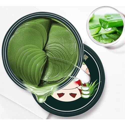Aloe Moisturizing Eye Mask Eye Patch Crystal Collagen Anti Wrinkle Aging Remove Eye Bags Dark Circles Eye Care 60Pcs