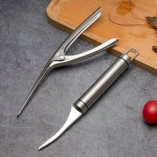 ABZS Shrimp Deveiner Tool and Peelers Stainless Steel Shrimp Cleaner Knife Prawn Peeler Shrimp Deveiner Kitchen Tools