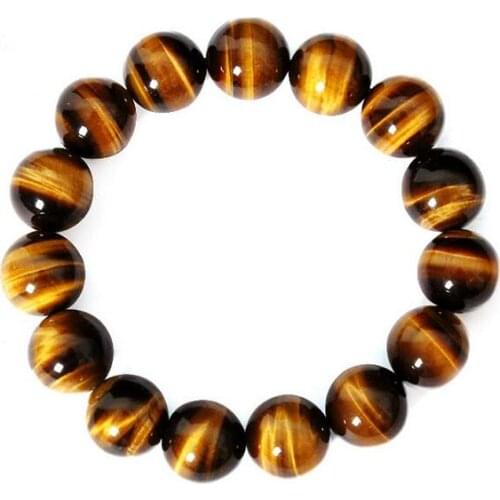 Natural Yellow Tiger Eye Beads Bracelet Accessories Yellow Tiger Eye Stone Men Women Bracelet