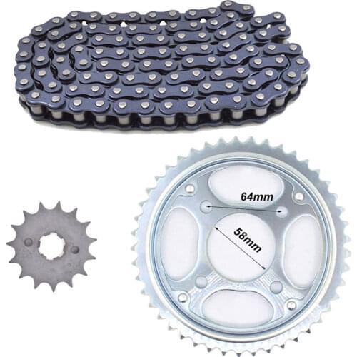 Motorcycle Front Rear Sprocket Chain 428H 120L 15T/45T for Honda WH125-11 SDH125-51 CBF125 CBF 125