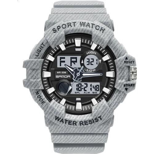 Dual Display Digital Watch Men Waterproof Diving LED Mens Watch Sport Mens Watches Top Brand Military Relogio Masculino Saat