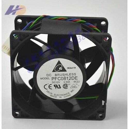 DELTA PFC0812DE 8038 80x80x38mm 8cm DC 12V 3.3A 4-line Server Control Cooling Fan