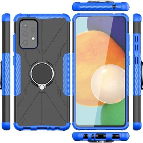 For Samsung Galaxy A72 A 72 4G 5G Case Luxury Shockproof Armor Magnet Cover For Samsung A72 A52 5G GalaxyA72 Ring Holder Cases