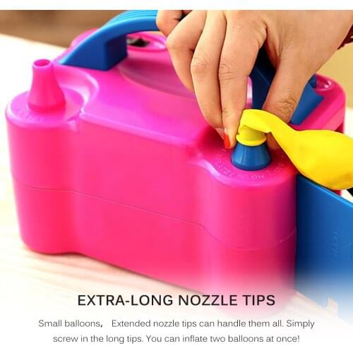 Double Air Hole Pump Portable Inflatable Pump Electric Balloon Pump High Quality Electric Inflator Balloon Pump for Car Motor