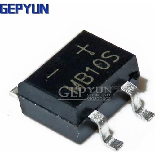 20PCS MB10S SOP-4 1000V 0.5A bridge rectifier Gepyun