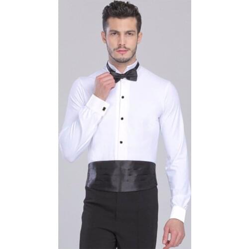 2017 New Arrival Men Ballroom Dance Shirt Red/White/Black Dance Top Shirt Collar/Swallow Collar Man Latin Dance Top DQ15007