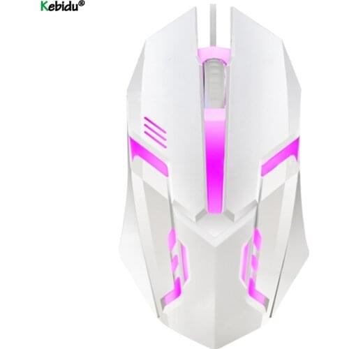Kebidu S1 Gaming Mouse 7 Colors LED Backlight Ergonomics USB Wired Gamer Mouse Flank Cable Optical Mice Gaming Mouse