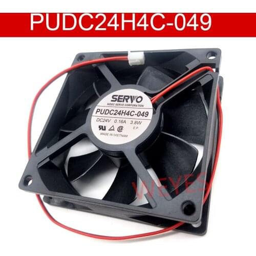NEW for PUDC24H4C-049 DC 24V 3.8W 0.16A 8025 8cm 80*80*25mm 2 Wires Double Ball Bearing Inverter Cooling Fan