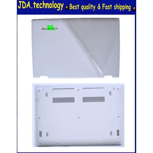 MEIARROW New For Lenovo Yoga 500-14 Yoga 500-14ISK Yoga 500-14IBD Flex 3-1470 LCD back cover +bottom base case cover,White