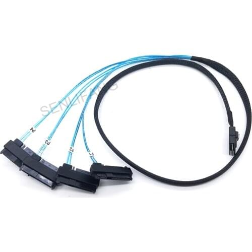 Original 1M Mini SAS SFF-8087 36P to 4 * SFF-8482 SAS SAS29+15P Connector Cable 4 SAS hard drive cable