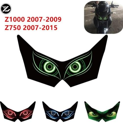 For KAWASAKI Z1000 2007-2009 Z750 2007-2015 Motorcycle Front Fairing Headlight Guard Sticker Head light protection Sticker