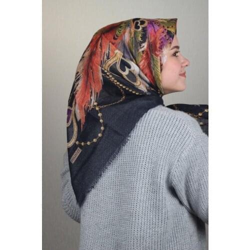 POLOİST SHİNE PATTERNED SILVERY LINEN SCARF-DESEN-24-RENK-04