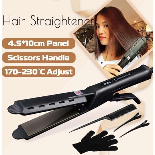 Professional Ceramic Steam Hair Straightener Iron 4 Speed Temperature Adjustment Ceramic Fast Heating Iron Hair Styling Tool