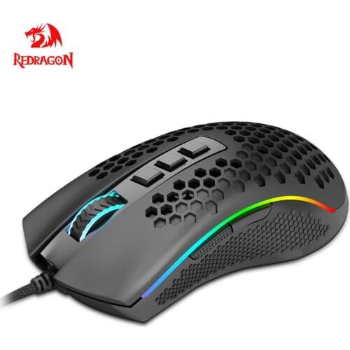 Redragon Storm Elite M988 USB Gaming Mouse Wired RGB Backlight 16000DPI 9 Buttons Programmable Optics Mice For Computer Gamer PC