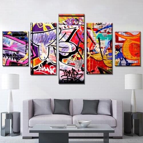 Joan Miro Modern Surrealism Art Paintings Abstract Picture 5 Pieces Retro Art Canvas Painting Poster Wall Home Decor