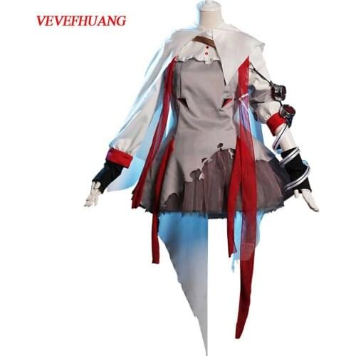 VEVEFHUANG Anime Arknights Eyjafjalla Cosplay Costume Little Sheep Dress Women Lovely Halloween Party Dress Christmas Fancy Cost