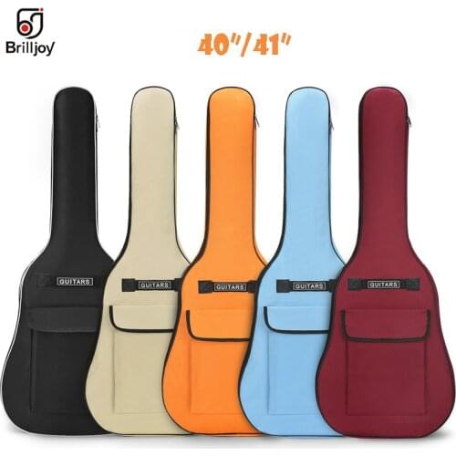Brilljoy 40/41 Inch Oxford Fabric Acoustic Guitar Gig Bag Soft Case Double Shoulder Straps Padded Guitar Waterproof Backpack new