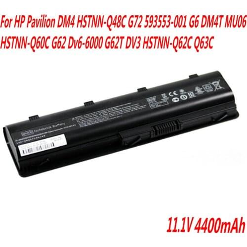 High Quality battery For HP Pavilion DM4 HSTNN-Q48C G72 593553-001 G6 DM4T MU06 HSTNN-Q60C G62 Dv6-6000 G62T DV3 HSTNN-Q63C