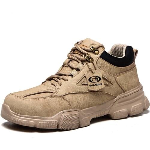 Safety Shoes Mens Winter Anti-smashing, Anti-piercing And Deodorizing Lightweight Wear-Resistant Soft-Soled Safety Shoes