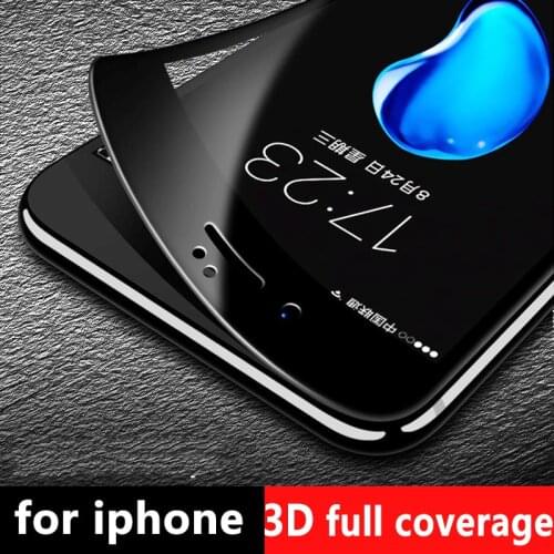3D Soft edge carbon fiber Protective glass For iPhone 6 6S 7 8 Plus Full Covered Tempered Glass Screen Protector Film
