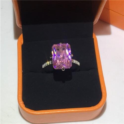 4 colors Birthstone ring Real 925 sterling silver AAAAA Cz Engagement Wedding Band Rings for women Bridal Fashion Party Jewelry