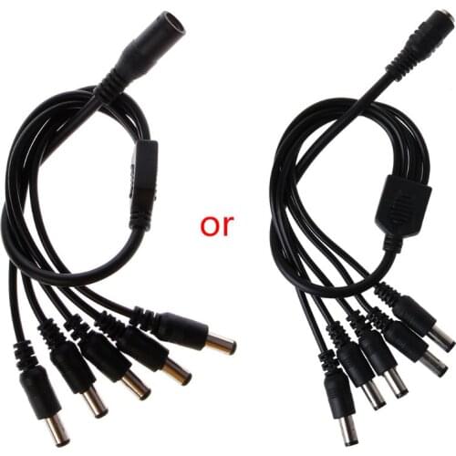 1 Female to 2/3/4/5 Male Plug 5.5x2.1mm Port 12V DC Power Adapter Splitter Cable 62KD