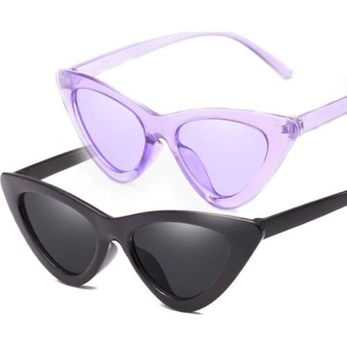 1pc Vintage Cateye Goggles Sunglasses Women Sexy Retro Small Cat Eye Sun Glasses Brand Designer Colorful Eyewear For Female