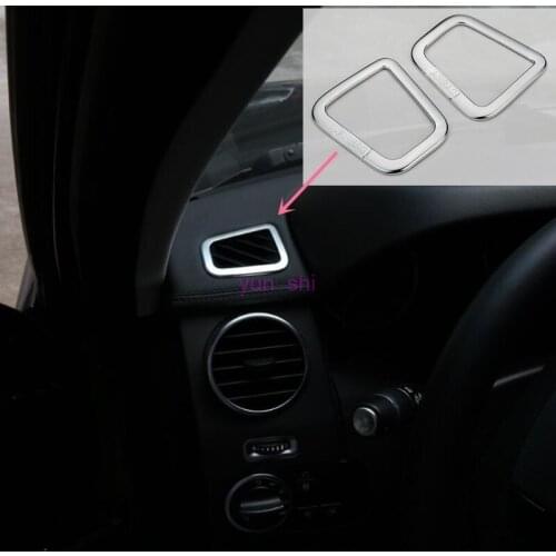 2pcs ABS Chrome style For Land Rover Discovery 4 Range Rover Sport Stickers Car Interior Air outlet frame Trim Cover accessories